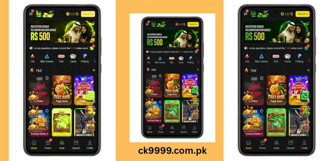 Z555 Game APK latest version with mobile gaming interface, game categories, login, registration, bonuses, and download options.