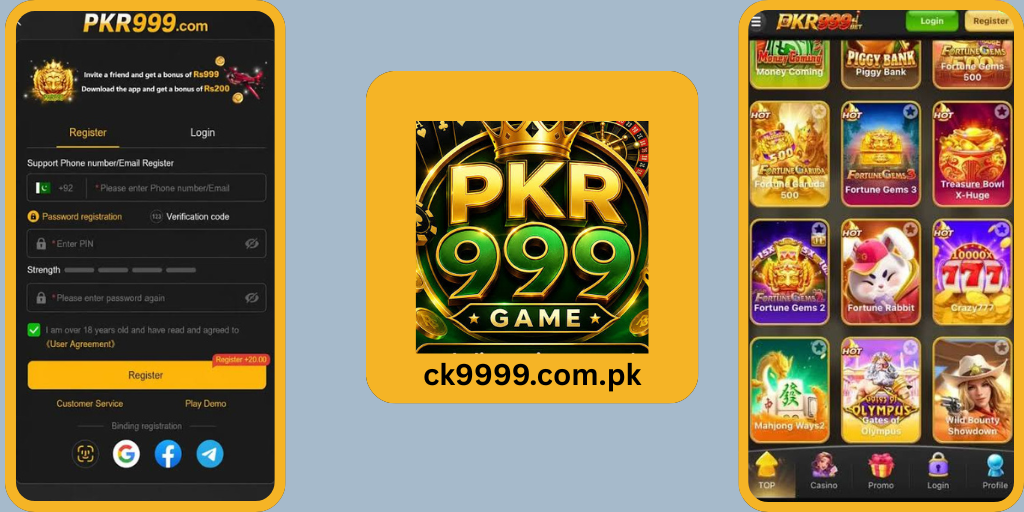 PKR999 Game latest version APK download for Android with online games, bonuses, login, registration, and withdrawal options
